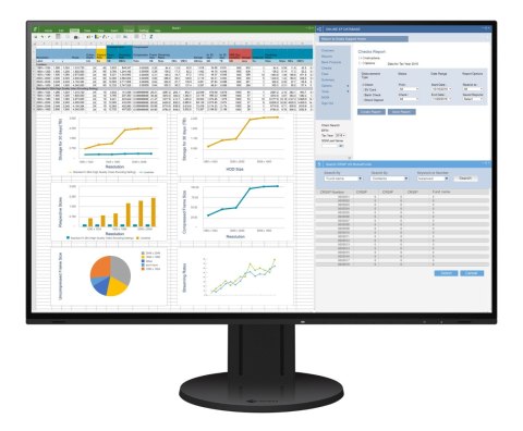 EIZO FlexScan EV2457-BK - monitor LCD IPS 24.1", 1920 x 1200 (16:10), flicker free, autoregulacja jasności, złącza DisplayPort z